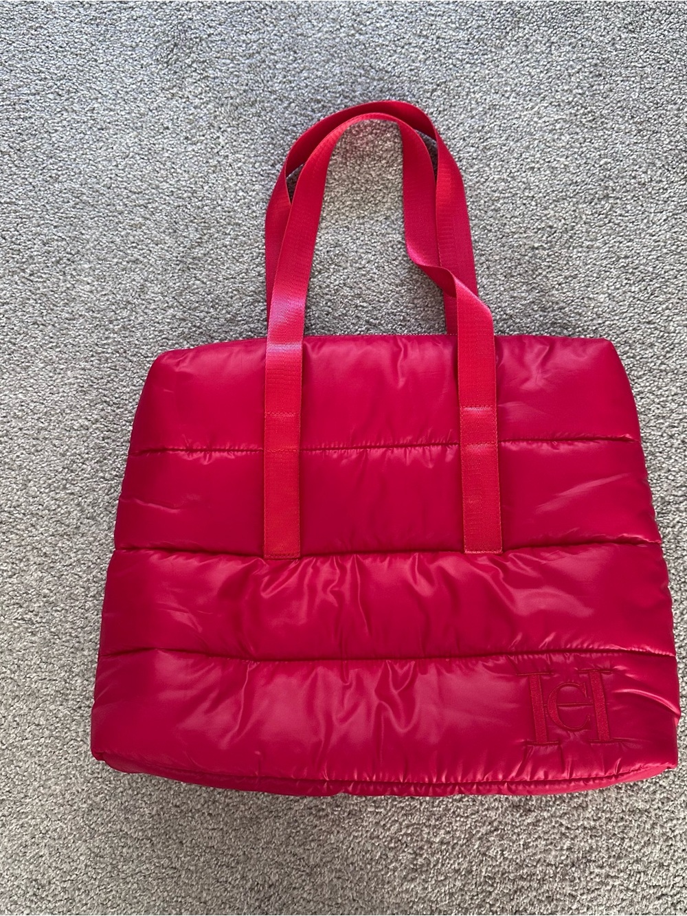 Carolina Herrera Bright Red Quilted Tote
